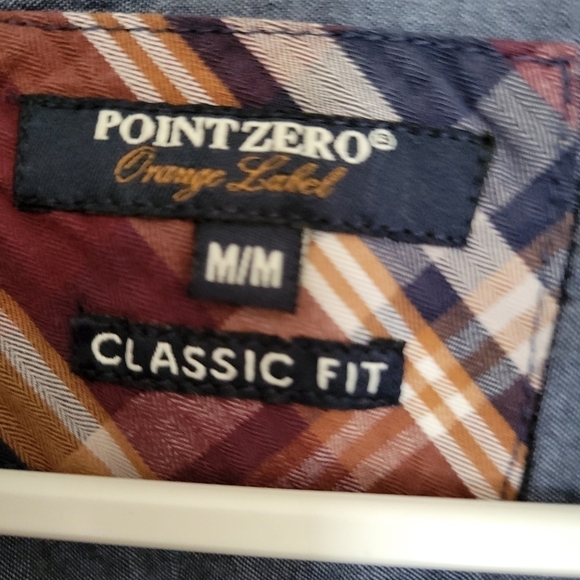 Point Zero orange label classicisme fit shirt sz M - Picture 5 of 6